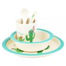 Conjunto Jantar Infantil Bambu 5 Peças Conjunto Jantar Infantil Bambu 5 Peças