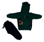 Conjunto jaqueta com capuz e calça