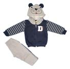 Conjunto jaqueta com capuz e calça
