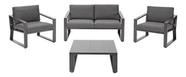 Conjunto Jardim Aluminio 4 Pecas Sofa Poltrona Mesa Centro