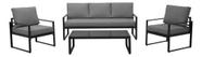 Conjunto Jardim Cinza Importado 4peca Cadeira Mesa Ombrelone