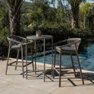 Conjunto Jardim e Varanda 1 Mesa Bistrô 2 Banquetas Refúgio CabeCasa MadeiraOriginals
