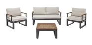 Conjunto Jardim Moderno - Poltronas E Mesa Baixa - Alumínio