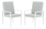 Conjunto Jardim Varanda 2 Pecas Branco Aluminio - Oslo