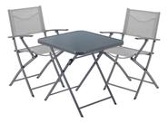 Conjunto Jardim Varanda 3 Pecas Cinza Aco - Madri