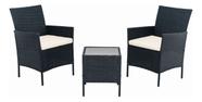 Conjunto Jardim Varanda 3 Pecas Preto Aco - Arles