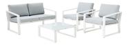 Conjunto Jardim Varanda 4 Pecas Cinza Aluminio - Capri