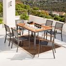 Conjunto Jardim Varanda 7 Pecas Cinza Aluminio - Roma