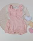 Conjunto Jardineira Com Blusa Kiki Xodó P Rosa