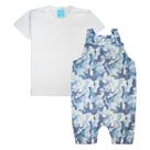 Conjunto Jardineira e Camiseta Menino Kamylus Tam 1 ao 3