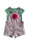 Conjunto Jardineira Horse + Camiseta Tam 2 Anos