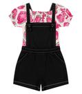 Conjunto Jardineira Infantil Trick Nick Rosa