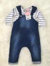 Conjunto Jardineira Moletom Jeans