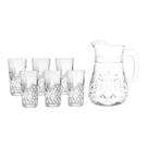 Conjunto Jarra 6 Copos Vidro 250ml Ideal Para Servir Bebidas
