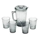 Conjunto Jarra Com 4 Copos Acrílico Conjunto Jarra Com 4 Copos Acrílico