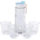 Conjunto Jarra Com 4 Copos Vidro Para Suco Água Restaurante