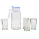 Conjunto Jarra com Copos Transparente Vidro 5 Peças 800ML Conjunto Jarra com Copos Transparente Vidro 5 Peças 800ML