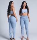 Conjunto jeans 44 blusa e calça