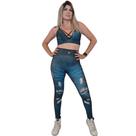 Conjunto Jeans Fake Poliamiada Longo