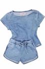 Conjunto jeans feminina