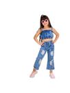Conjunto jeans feminino infantil