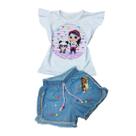 Conjunto jeans infantil feminino luluca.