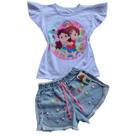 Conjunto jeans infantil para meninas maria clara e jp.