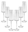 Conjunto Jogo 6 Taças Champanhe Cristal Alex 210ml Wolff