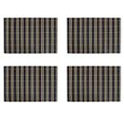Conjunto Jogo Americano Bambu Listrado Preto - Mimo Style Conjunto Jogo Americano Bambu Listrado Preto - Mimo Style