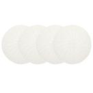 Conjunto Jogo Americano Sousplat Redondo Rattan Branco 38Cm