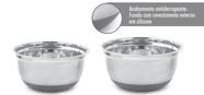 Conjunto/Jogo Bowls em Inox com Silicone Mimo Style