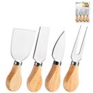 Conjunto Jogo De Utensílios Para Queijo Inox 4 Peças Gourmet