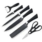 Conjunto Jogo Facas 6 Peças Inox Kit Culinário Faqueiro
