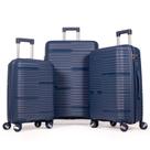 Conjunto Jogo Malas De Viagem Kit 3 Peças Pequena De Bordo 10Kg Anac Media 23 Kg E Grande 32 Kg Rodas 360 Graus Polipropileno Rígida