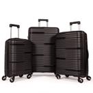 Conjunto Jogo Malas De Viagem Kit 3 Peças Pequena De Bordo 10Kg Anac Media 23 Kg E Grande 32 Kg Rodas 360 Graus Polipropileno Rígida