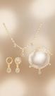 Conjunto Joia Gota Ouro 18K (Colar, Brinco, Pulseira)