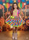 Conjunto Junino Luxo Manu Rosa Neon - Banana Club