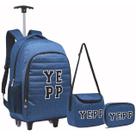 Conjunto Juvenil 3 Pçs Mochila De Rodas Lancheira Térmica Estojo Porta Lápis Meninos Escolar Ensino Material Resistente Conjunto Juvenil 3 Pçs Mochila De Rodas Lancheira Térmica Estojo Porta Lápis Meninos Escolar Ensino Material Resistente