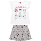 Conjunto Juvenil Blusa E Short Saia Bee Loop Ref. 13895 Conjunto Juvenil Blusa E Short Saia Bee Loop Ref. 13895