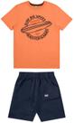 Conjunto juvenil camiseta e bermuda em moletom - 56853