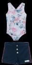 Conjunto Juvenil de Body & Bermuda - Azul Marinho & Rosa 4