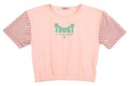 Conjunto Juvenil Feminino Bermuda e Blusa com Detalhes