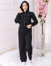 Conjunto Juvenil Feminino Inverno Calça e Jaqueta Com Capuz