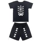 Conjunto Juvenil Look Jeans Ossos Preta - PRETO - 8 Conjunto Juvenil Look Jeans Ossos Preta - PRETO - 8