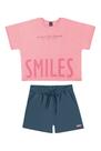 Conjunto Juvenil Menina Beats Estampado Smiles Elian - 271308