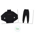 Conjunto Juvenil Mod. Me Blusão e Calça Moletom Peluciado Preto Conjunto Juvenil Mod. Me Blusão e Calça Moletom Peluciado Preto