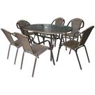 Conjunto Kalahari Mesa com 6 Cadeiras Para Jardim Mor