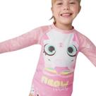 Conjunto Kids Camiseta Calcinha Proteção Uv Gata Meow Puket Tamanho:1