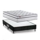 Conjunto King Koil Sky Latex Organic Cotton Box Castor Lux Preto Casal 138x188x80cm Conjunto King Koil Sky Latex Organic Cotton Box Castor Lux Preto Casal 138x188x80cm