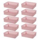 Conjunto Kit 10 Cestos Moderno Organizador Decorativo Médio Closet Otimização De Espaço Empilhável Conjunto Kit 10 Cestos Moderno Organizador Decorativo Médio Closet Otimização De Espaço Empilhável